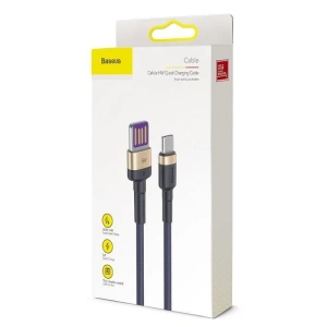 Kabel USB-C Baseus Cafule Huawei SuperCharge, QC 3.0, 5A 1m (granatowo-złoty)