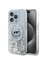 Etui Karl Lagerfeld KLHMP14XLGCHSGH Apple iPhone 14 Pro Max hardcase Liquid Glitter Choupette Head Magsafe átlátszó