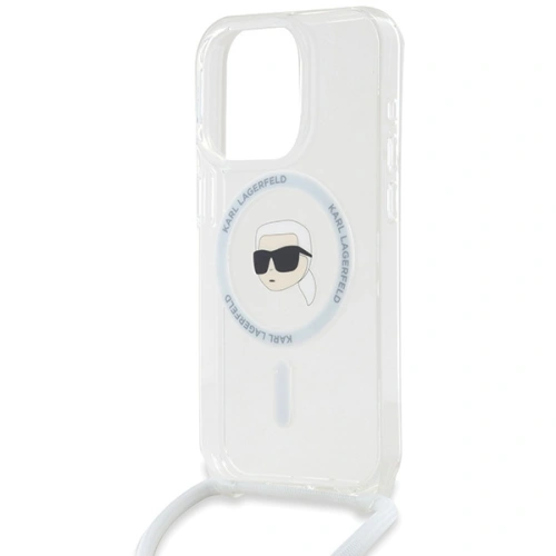Etui Karl Lagerfeld KLHMP15LHCKHNT Apple iPhone 15 Pro hardcase Crossbody IML Karl Head Magsafe transparent