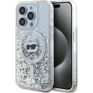 Hurtownia GSM - Case Karl Lagerfeld KLHMP15LLGCHSGH Apple iPhone 15 Pro Hardcase Liquid Glitter Choupette Head Magsafe transparent - KLD2080 - {ean13} - Hurt