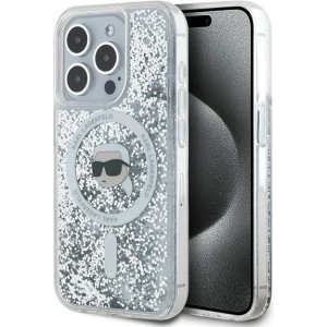 Hurtownia GSM - Case Karl Lagerfeld KLHMP15LLGKISGH Apple iPhone 15 Pro Hardcase Liquid Glitter Karl Head Magsafe transparent - KLD2081 - {ean13} - Hurt