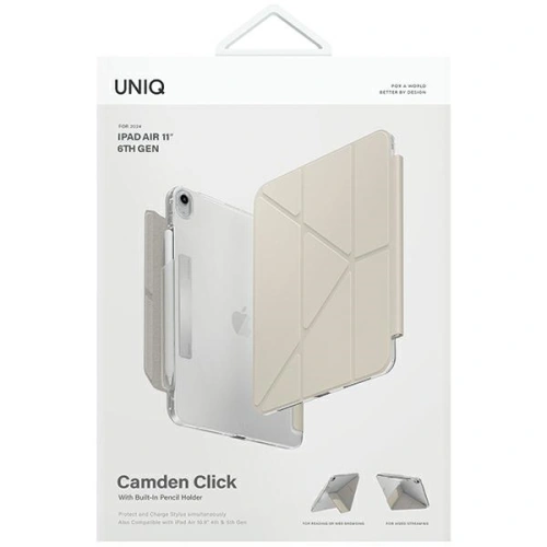 Etui UNIQ Camden Click Apple iPad Air 11" 2024 (6. generacji) beżowy/ivory