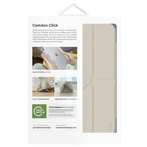 Etui UNIQ Camden Click Apple iPad Air 11" 2024 (6. generacji) beżowy/ivory