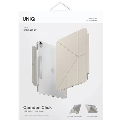 Etui UNIQ Camden Click Apple iPad Air 13" 2024 (6. generacji) beżowy/ivory