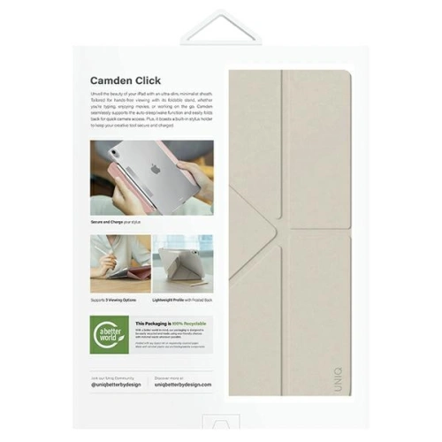 Etui UNIQ Camden Click Apple iPad Air 13" 2024 (6. generacji) beżowy/ivory