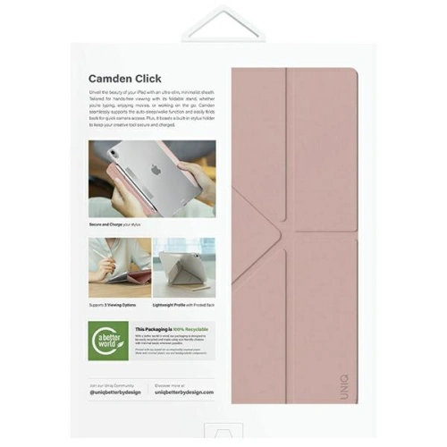 Etui UNIQ Camden Click Apple iPad Air 13" 2024 (6. generacji) różowy/blush pink