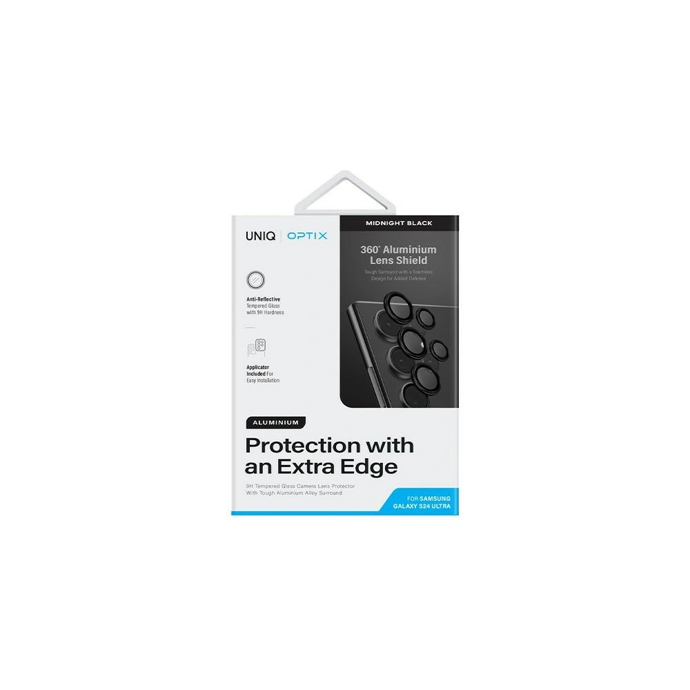 Hurtownia GSM - Szkło na obiektyw aparatu UNIQ Optix Aluminium Camera Lens Protector Samsung Galaxy S24 Ultra midnight black - UNIQ1167 - {ean13} - Hurt