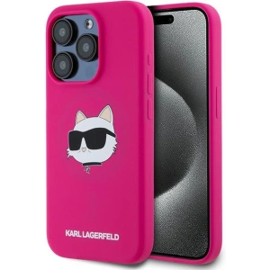 Hurtownia GSM - Case Karl Lagerfeld KLHMP15LSCHPPLF Apple iPhone 15 Pro Hardcase Silikon Choupette Head MagSafe rosa/fuchsia - KLD2082 - {ean13} - Hurt
