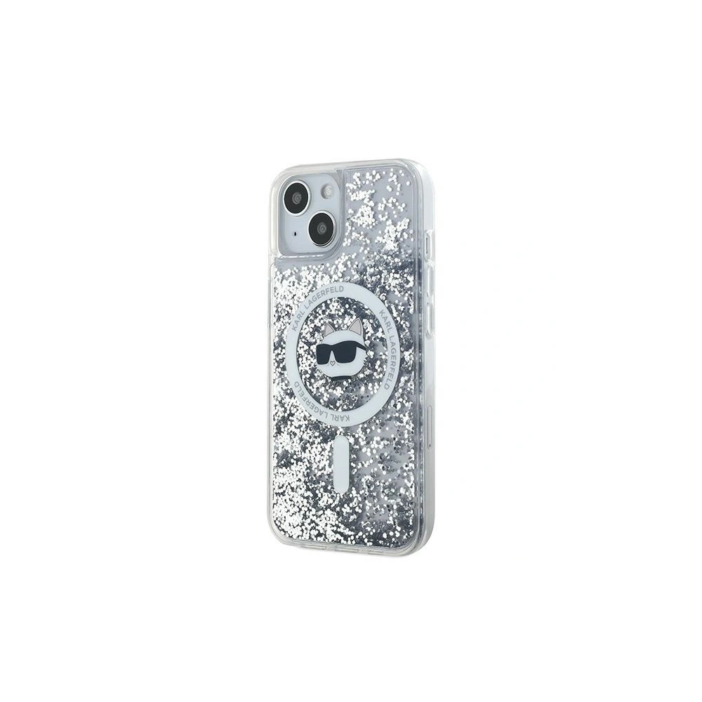 Hurtownia GSM - Etui Karl Lagerfeld KLHMP15MLGCHSGH Apple iPhone 15 Plus / 14 Plus kemény tok Liquid Glitter Choupette Head Magsafe átlátszó - KLD2083 - {ean13} - Hurt