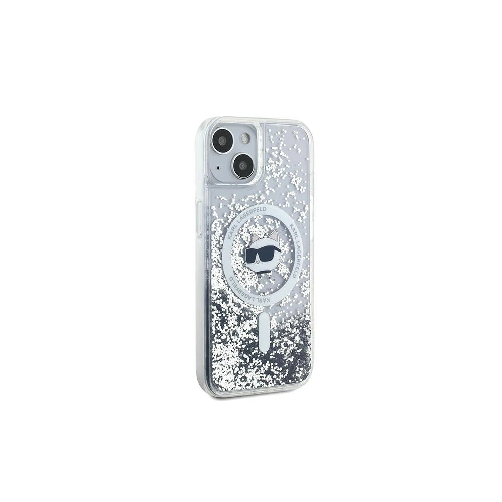 Hurtownia GSM - Etui Karl Lagerfeld KLHMP15MLGCHSGH Apple iPhone 15 Plus / 14 Plus kemény tok Liquid Glitter Choupette Head Magsafe átlátszó - KLD2083 - {ean13} - Hurt