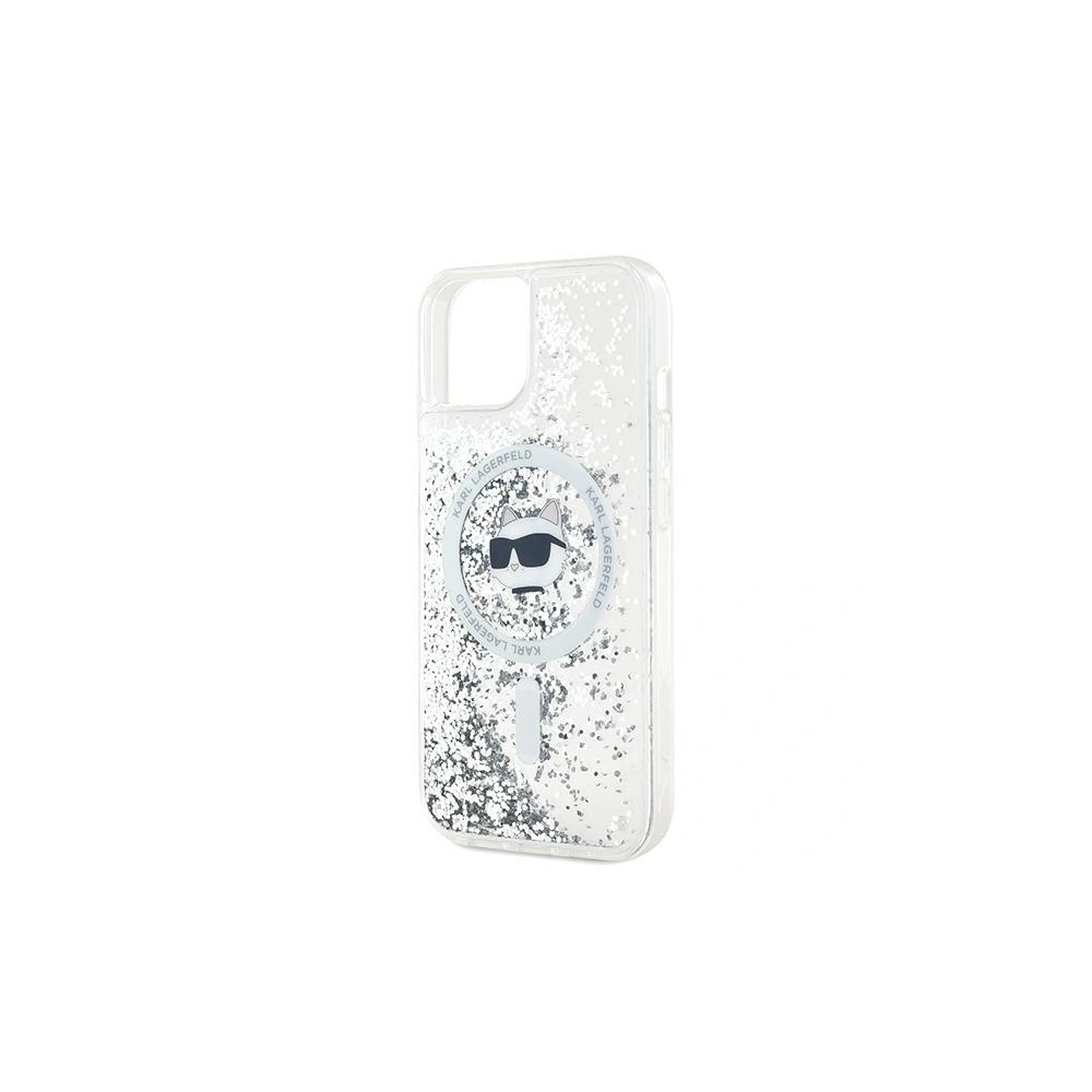 Hurtownia GSM - Etui Karl Lagerfeld KLHMP15MLGCHSGH Apple iPhone 15 Plus / 14 Plus kemény tok Liquid Glitter Choupette Head Magsafe átlátszó - KLD2083 - {ean13} - Hurt