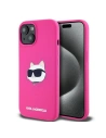 Etui Karl Lagerfeld KLHMP15MSCHPPLF Apple iPhone 15 Plus / 14 Plus kemény tok Szilikon Choupette Head MagSafe rózsaszín/fukszia