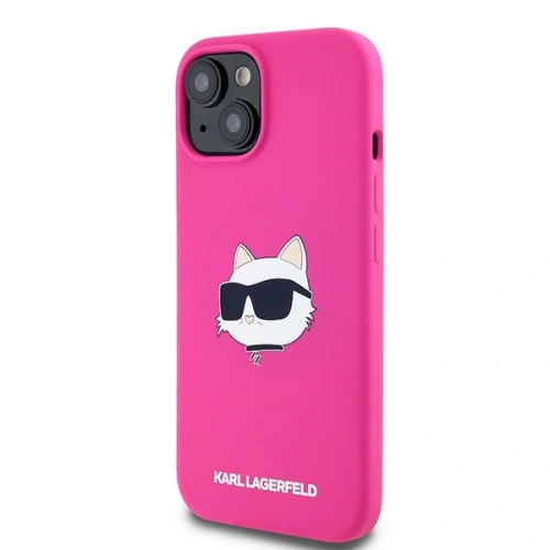Etui Karl Lagerfeld KLHMP15MSCHPPLF Apple iPhone 15 Plus / 14 Plus hardcase Silicone Choupette Head MagSafe różowy/fuschia