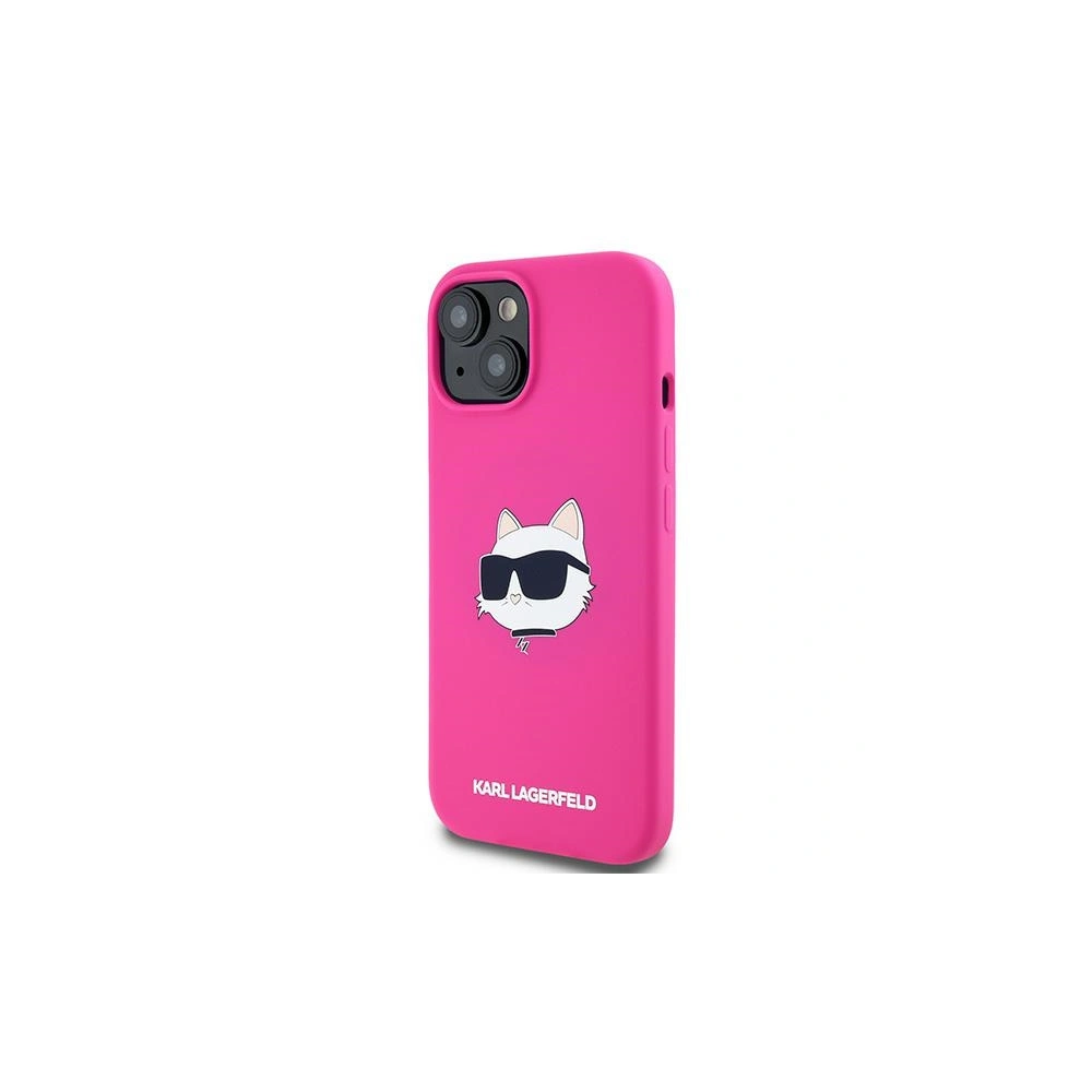 Hurtownia GSM - Etui Karl Lagerfeld KLHMP15MSCHPPLF Apple iPhone 15 Plus / 14 Plus hardcase Silicone Choupette Head MagSafe růžový/fuchsie - KLD2084 - {ean13} - Hurt