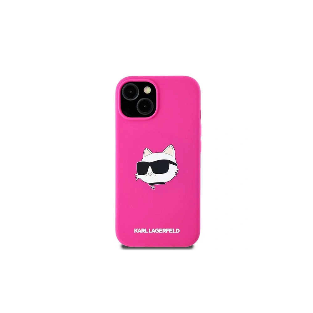 Hurtownia GSM - Etui Karl Lagerfeld KLHMP15MSCHPPLF Apple iPhone 15 Plus / 14 Plus hardcase Silicone Choupette Head MagSafe růžový/fuchsie - KLD2084 - {ean13} - Hurt