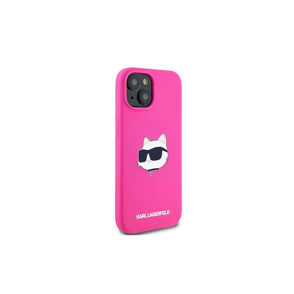 Hurtownia GSM - Etui Karl Lagerfeld KLHMP15MSCHPPLF Apple iPhone 15 Plus / 14 Plus hardcase Silicone Choupette Head MagSafe růžový/fuchsie - KLD2084 - {ean13} - Hurt
