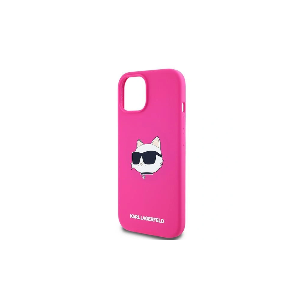 Hurtownia GSM - Etui Karl Lagerfeld KLHMP15MSCHPPLF Apple iPhone 15 Plus / 14 Plus hardcase Silicone Choupette Head MagSafe růžový/fuchsie - KLD2084 - {ean13} - Hurt