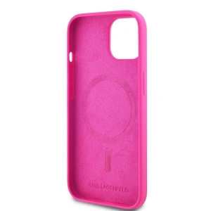 Etui Karl Lagerfeld KLHMP15MSCHPPLF Apple iPhone 15 Plus / 14 Plus hardcase Silicone Choupette Head MagSafe różowy/fuschia