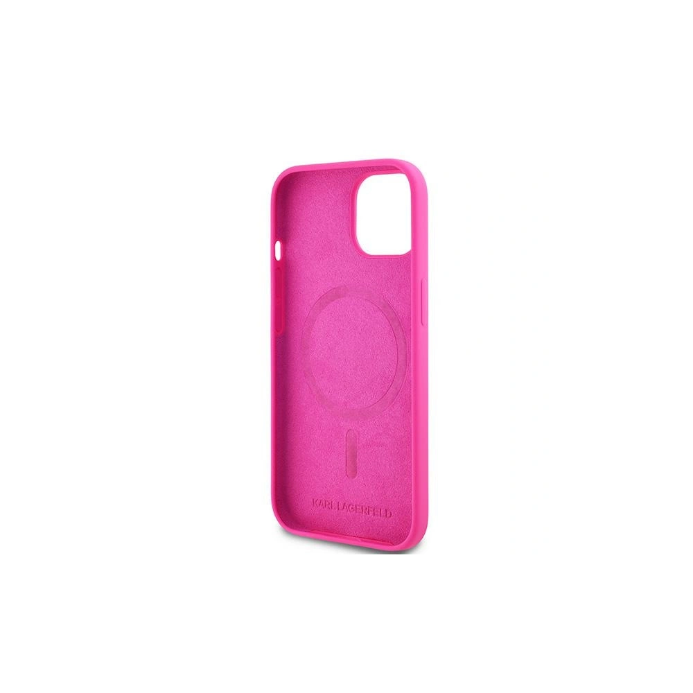 Hurtownia GSM - Etui Karl Lagerfeld KLHMP15MSCHPPLF Apple iPhone 15 Plus / 14 Plus hardcase Silicone Choupette Head MagSafe růžový/fuchsie - KLD2084 - {ean13} - Hurt