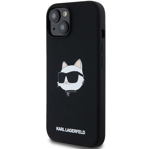 Etui Karl Lagerfeld KLHMP15MSCHPPLK Apple iPhone 15 Plus / 14 Plus hardcase Silicone Choupette Head MagSafe czarny/black