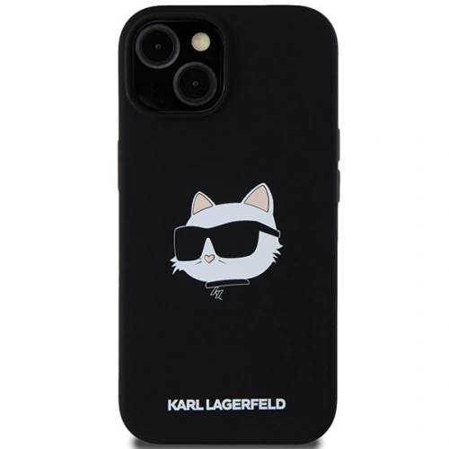 Etui Karl Lagerfeld KLHMP15MSCHPPLK Apple iPhone 15 Plus / 14 Plus hardcase Silicone Choupette Head MagSafe czarny/black