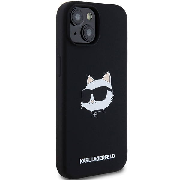 Kryt Karl Lagerfeld KLHMP15MSCHPPLK Apple iPhone 15 Plus / 14 Plus hardcase Silicone Choupette Head MagSafe black