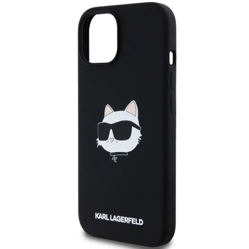 Etui Karl Lagerfeld KLHMP15MSCHPPLK Apple iPhone 15 Plus / 14 Plus hardcase Silicone Choupette Head MagSafe czarny/black