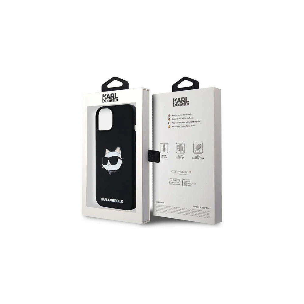 Hurtownia GSM - Etui Karl Lagerfeld KLHMP15MSCHPPLK Apple iPhone 15 Plus / 14 Plus tvrdý kryt silikon Choupette Head MagSafe černý/black - KLD2085 - {ean13} - Hurt