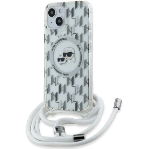 Wholesale Karl Lagerfeld KLHMP15SHCKCKLCT Apple iPhone 15 / 14 / 13 hardcase IML Crossbody Monogram Karl & Choupette Head MagSafe transparent - KLD2086 - {ean13} - Hurt