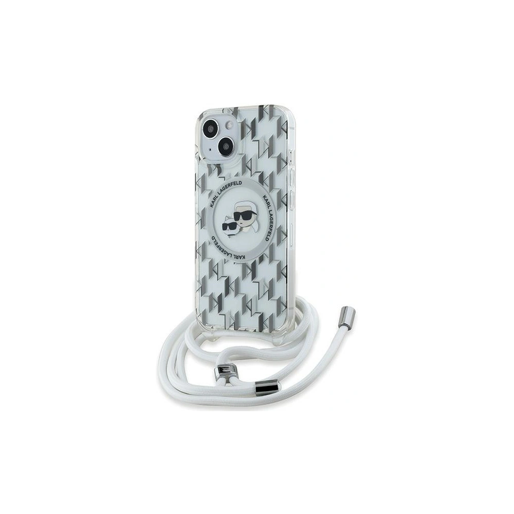 Hurtownia GSM - Etui Karl Lagerfeld KLHMP15SHCKCKLCT Apple iPhone 15 / 14 / 13 hardcase IML Crossbody Monogram Karl & Choupette Head MagSafe průhledné - KLD2086 - {ean13} - Hurt