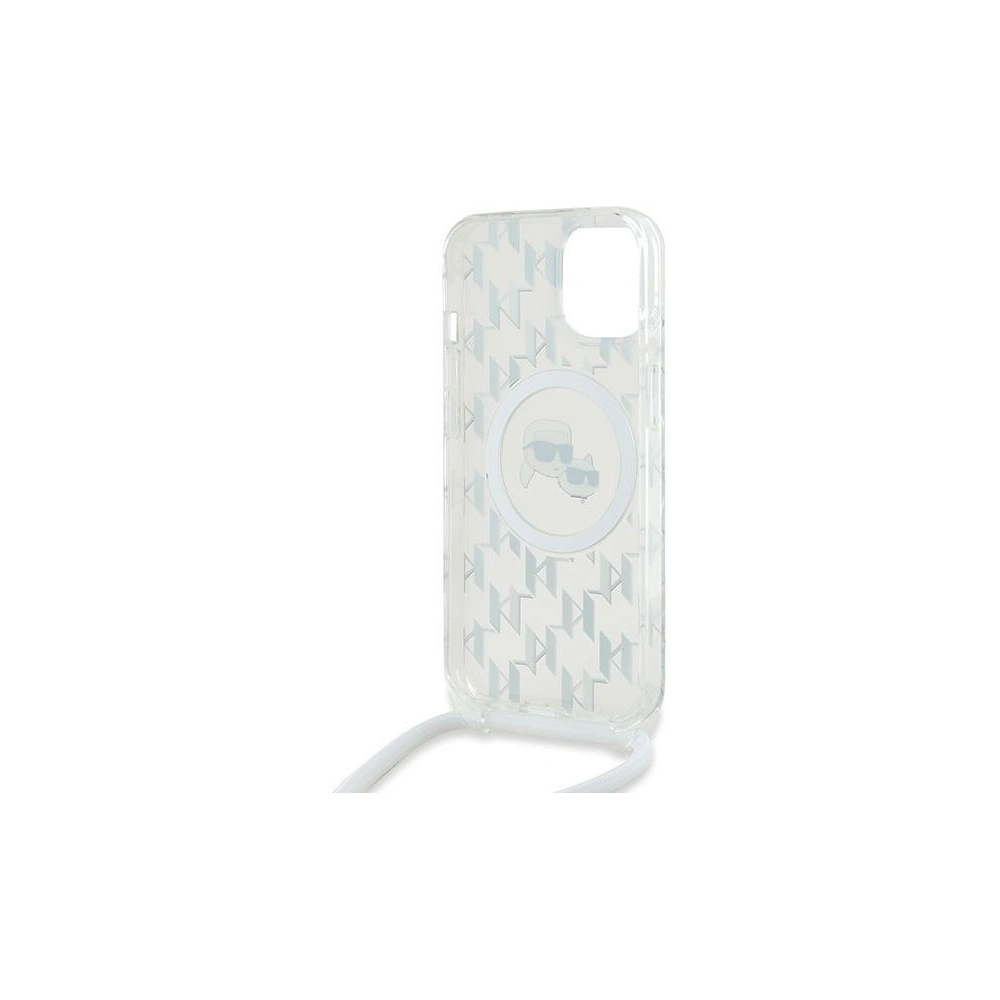 Hurtownia GSM - Etui Karl Lagerfeld KLHMP15SHCKCKLCT Apple iPhone 15 / 14 / 13 hardcase IML Crossbody Monogram Karl & Choupette Head MagSafe průhledné - KLD2086 - {ean13} - Hurt