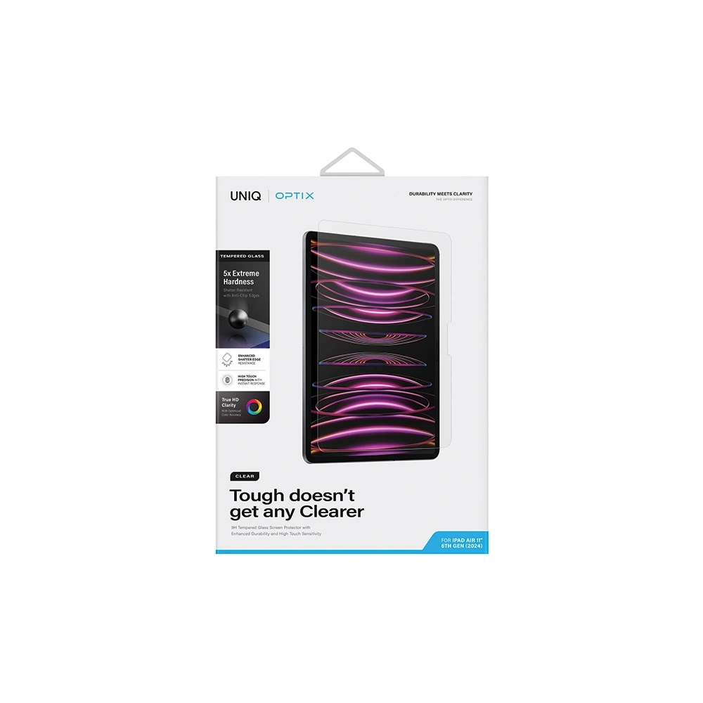 Hurtownia GSM - Edzett üveg UNIQ Optix Clear Apple iPad Air 11" 2024 (6. generációs) - UNIQ1168 - {ean13} - Hurt