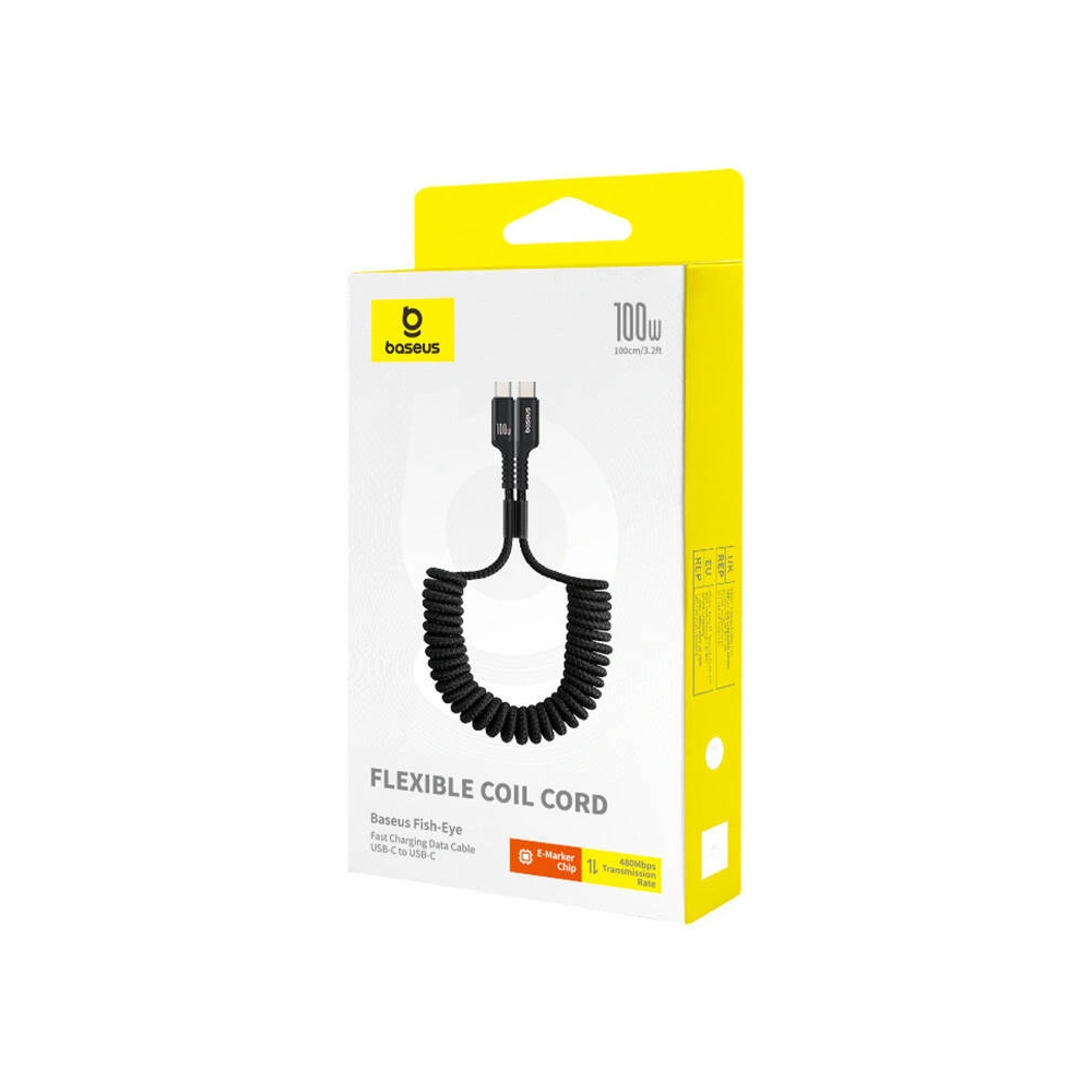 Hurtownia GSM - Kabel Baseus Fish-Eye USB-C / USB-C 100W 1m czarny - BSU4899 - {ean13} - Hurt