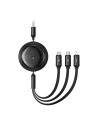 Hurtownia GSM - Kabel 3w1 Baseus Free2Draw USB-A / micro USB, Lightning, USB-C 3.5A 1.1m schwarz - BSU4900 - {ean13} - Hurt