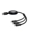 Hurtownia GSM - Kabel 3w1 Baseus Free2Draw USB-A / micro USB, Lightning, USB-C 3.5A 1.1m schwarz - BSU4900 - {ean13} - Hurt