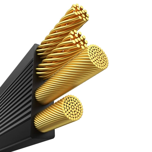 Kabel 3w1 Baseus Free2Draw USB-A / micro USB, Lightning, USB-C 3.5A 1.1m czarny