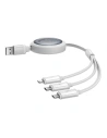 Hurtownia GSM - Kabel 3w1 Baseus Free2Draw USB-A / micro USB, Lightning, USB-C 3.5A 1.1m biały - BSU4901 - {ean13} - Hurt