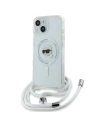 Case Karl Lagerfeld KLHMP15SHCKHNT Apple iPhone 15 / 14 / 13 Hardcase Crossbody IML Karl Head Magsafe transparent