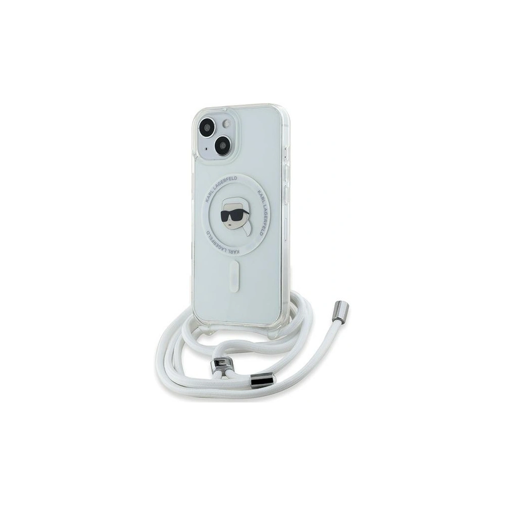 Hurtownia GSM - Case Karl Lagerfeld KLHMP15SHCKHNT Apple iPhone 15 / 14 / 13 Hardcase Crossbody IML Karl Head Magsafe transparent - KLD2087 - {ean13} - Hurt