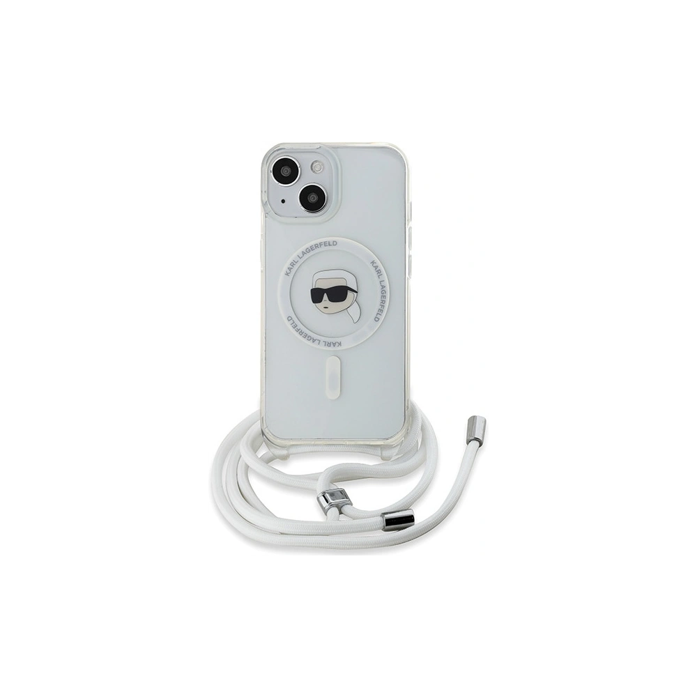 Hurtownia GSM - Case Karl Lagerfeld KLHMP15SHCKHNT Apple iPhone 15 / 14 / 13 Hardcase Crossbody IML Karl Head Magsafe transparent - KLD2087 - {ean13} - Hurt