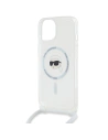 Hurtownia GSM - Case Karl Lagerfeld KLHMP15SHCKHNT Apple iPhone 15 / 14 / 13 Hardcase Crossbody IML Karl Head Magsafe transparent - KLD2087 - {ean13} - Hurt