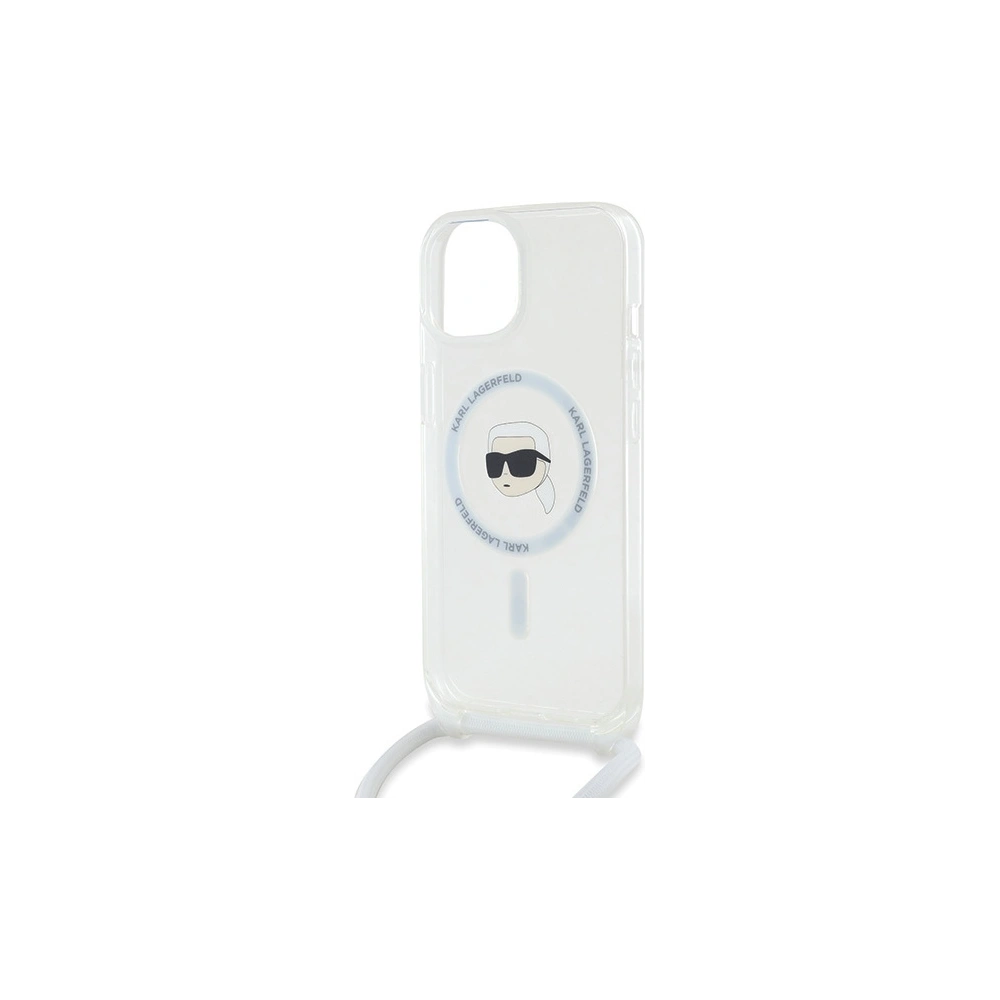 Hurtownia GSM - Case Karl Lagerfeld KLHMP15SHCKHNT Apple iPhone 15 / 14 / 13 Hardcase Crossbody IML Karl Head Magsafe transparent - KLD2087 - {ean13} - Hurt