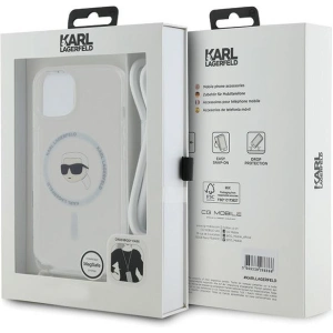Hurtownia GSM - Case Karl Lagerfeld KLHMP15SHCKHNT Apple iPhone 15 / 14 / 13 Hardcase Crossbody IML Karl Head Magsafe transparent - KLD2087 - {ean13} - Hurt
