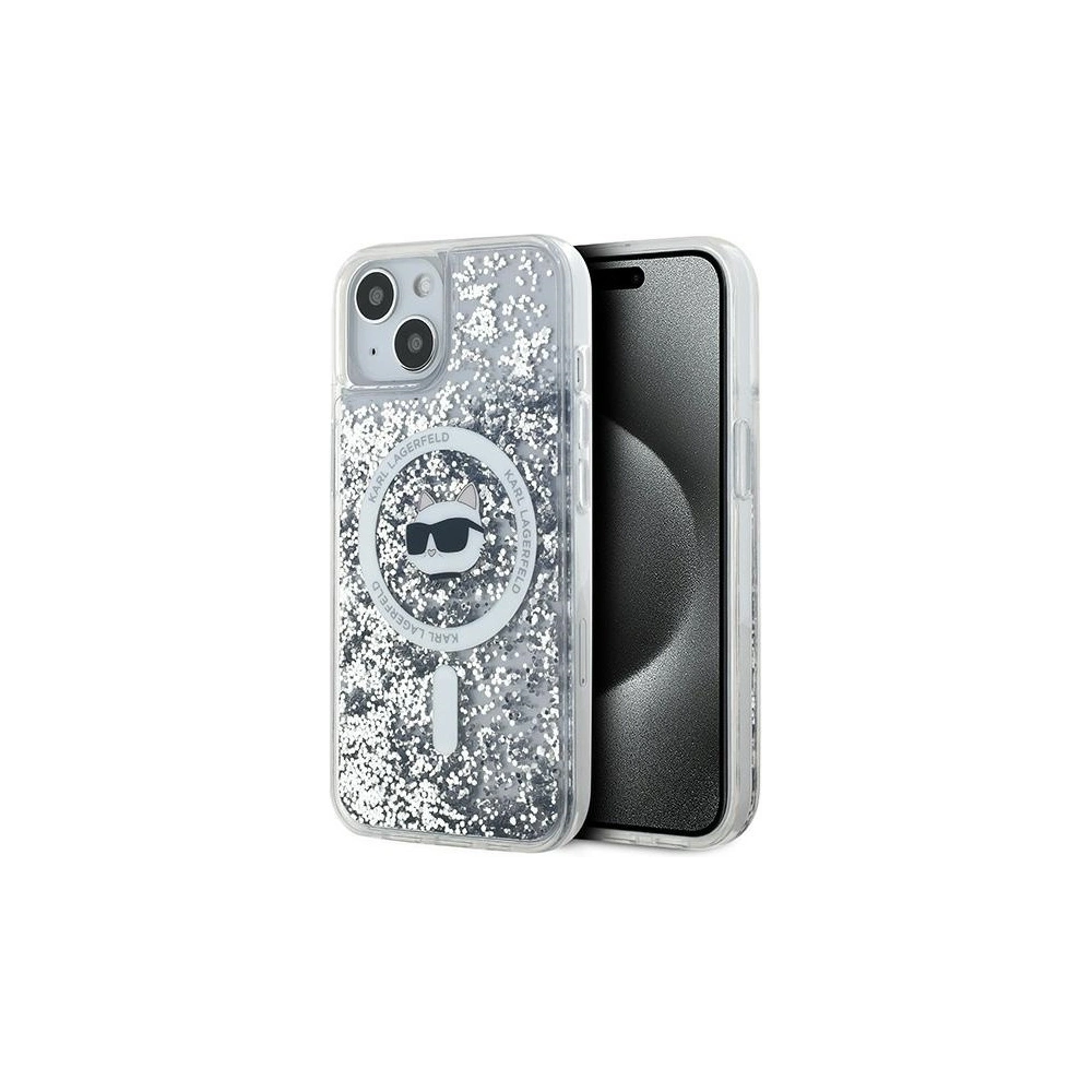 Hurtownia GSM - Case Karl Lagerfeld KLHMP15SLGCHSGH Apple iPhone 15 / 14 / 13 Hardcase Liquid Glitter Choupette Head Magsafe transparent - KLD2088 - {ean13} - Hurt