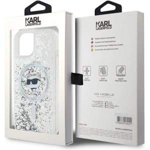 Hurtownia GSM - Case Karl Lagerfeld KLHMP15SLGCHSGH Apple iPhone 15 / 14 / 13 Hardcase Liquid Glitter Choupette Head Magsafe transparent - KLD2088 - {ean13} - Hurt
