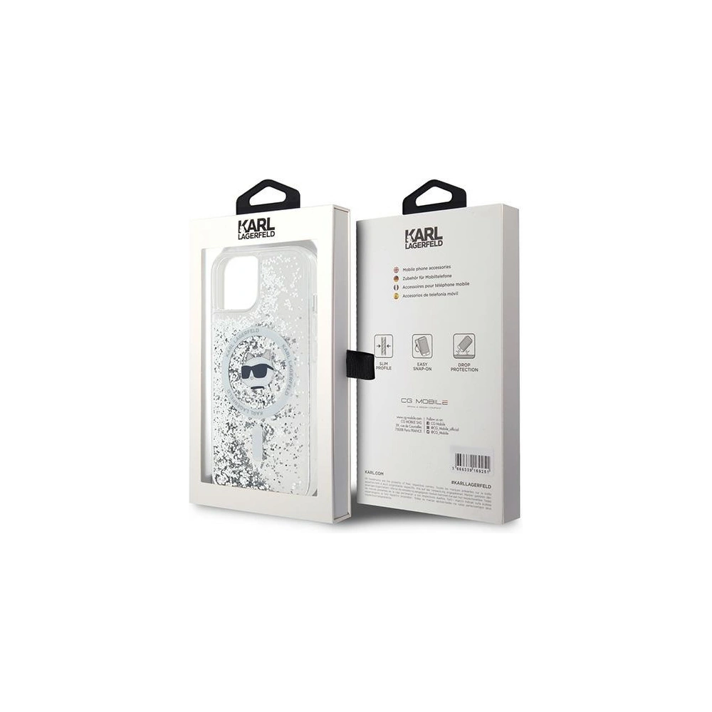 Hurtownia GSM - Case Karl Lagerfeld KLHMP15SLGCHSGH Apple iPhone 15 / 14 / 13 Hardcase Liquid Glitter Choupette Head Magsafe transparent - KLD2088 - {ean13} - Hurt