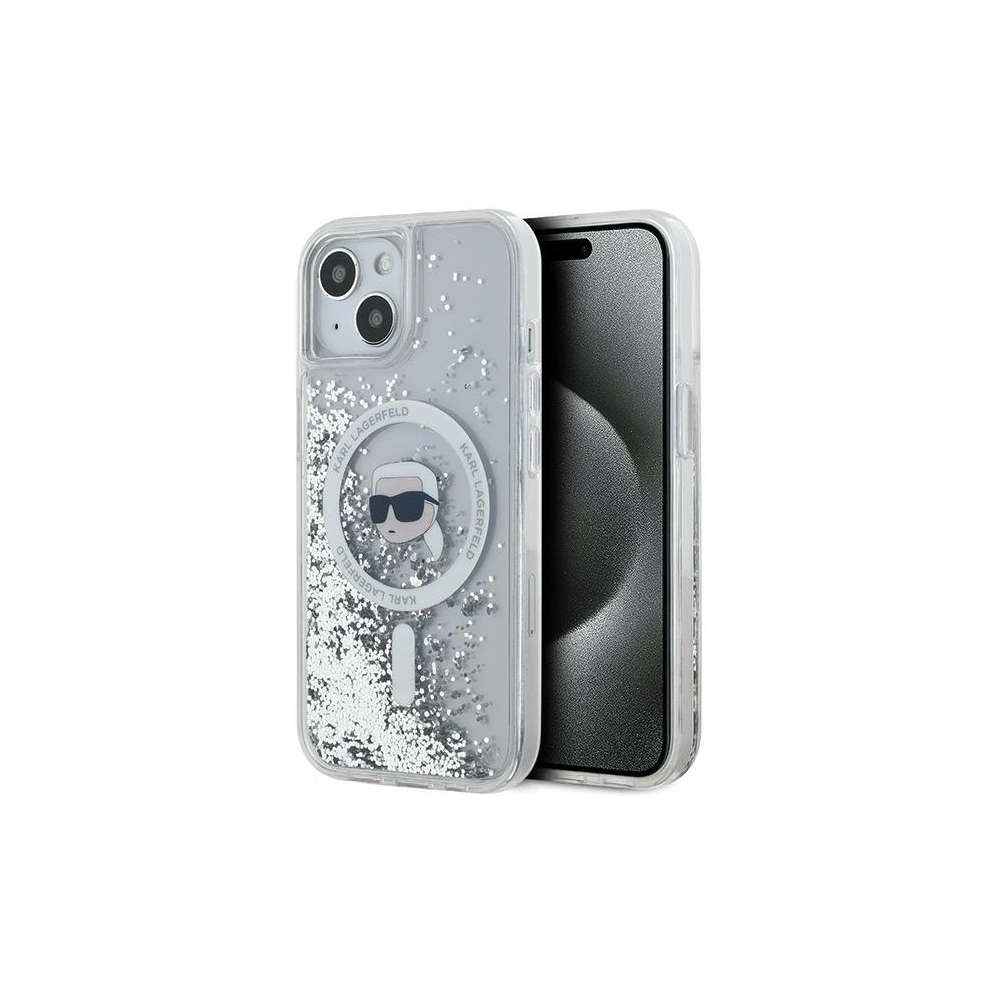 Hurtownia GSM - Etui Karl Lagerfeld KLHMP15SLGKISGH Apple iPhone 15 / 14 / 13 hardcase Liquid Glitter Karl Head Magsafe átlátszó - KLD2089 - {ean13} - Hurt