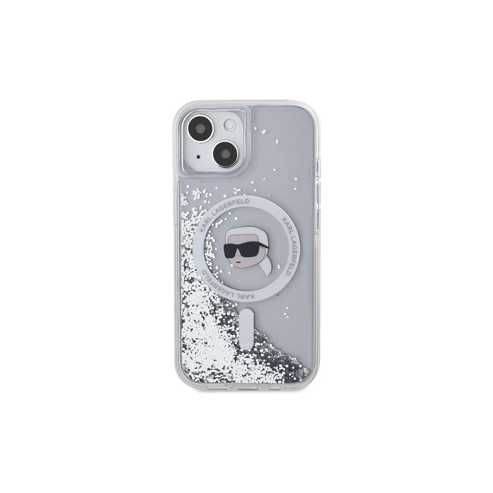 Hurtownia GSM - Etui Karl Lagerfeld KLHMP15SLGKISGH Apple iPhone 15 / 14 / 13 hardcase Liquid Glitter Karl Head Magsafe átlátszó - KLD2089 - {ean13} - Hurt