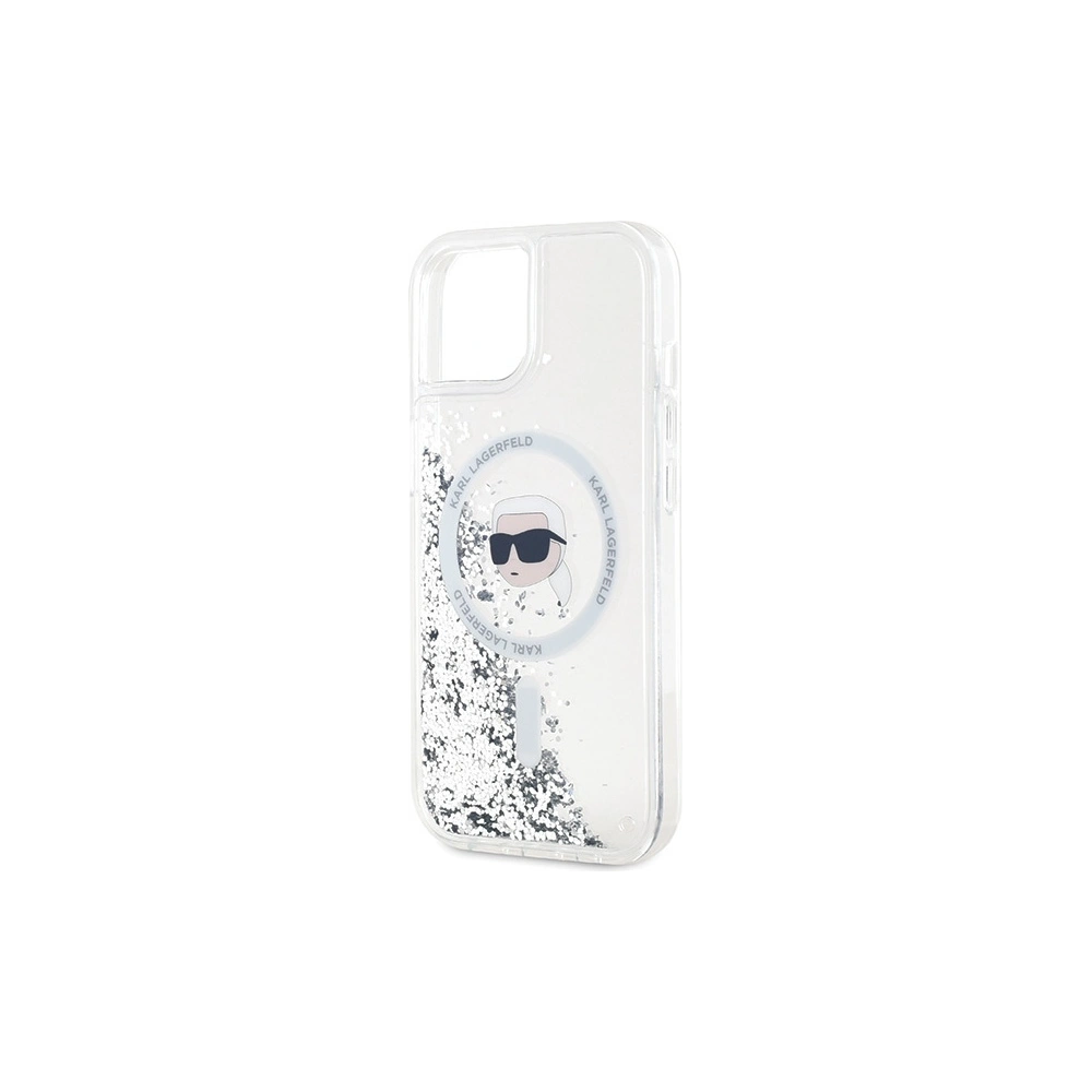 Hurtownia GSM - Etui Karl Lagerfeld KLHMP15SLGKISGH Apple iPhone 15 / 14 / 13 hardcase Liquid Glitter Karl Head Magsafe átlátszó - KLD2089 - {ean13} - Hurt