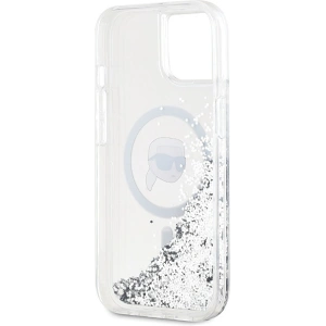 Hurtownia GSM - Case Karl Lagerfeld KLHMP15SLGKISGH Apple iPhone 15 / 14 / 13 Hardcase Liquid Glitter Karl Head Magsafe transparent - KLD2089 - {ean13} - Hurt